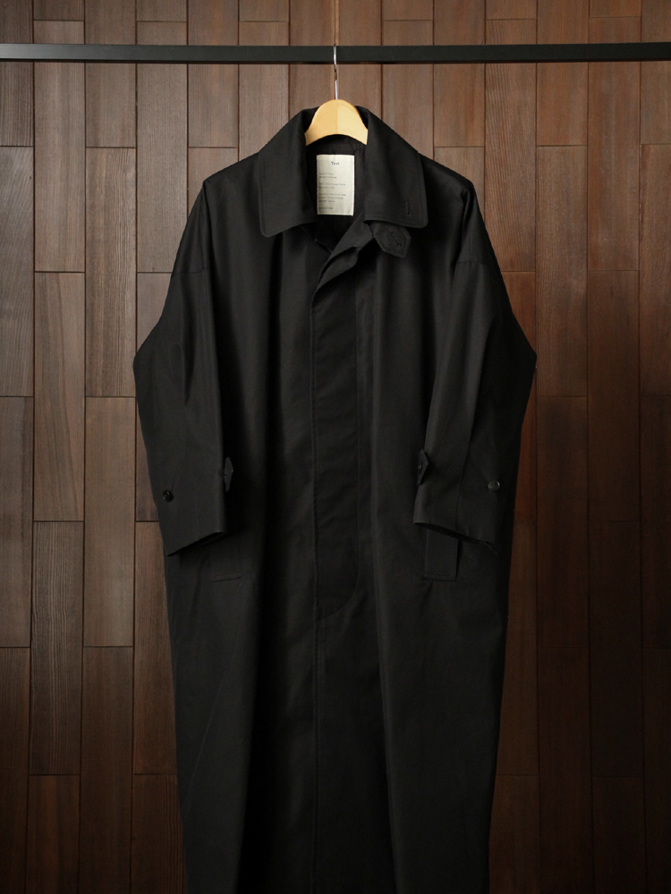 Text｜TrenchCoat SingleBreasted DoubleCollar #Black – Diffusion
