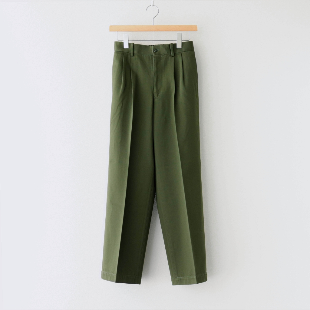 MARKAWARE｜DOUBLE PLEATED STRAIGHT FIT #OLIVE [A20D-04PT02C 