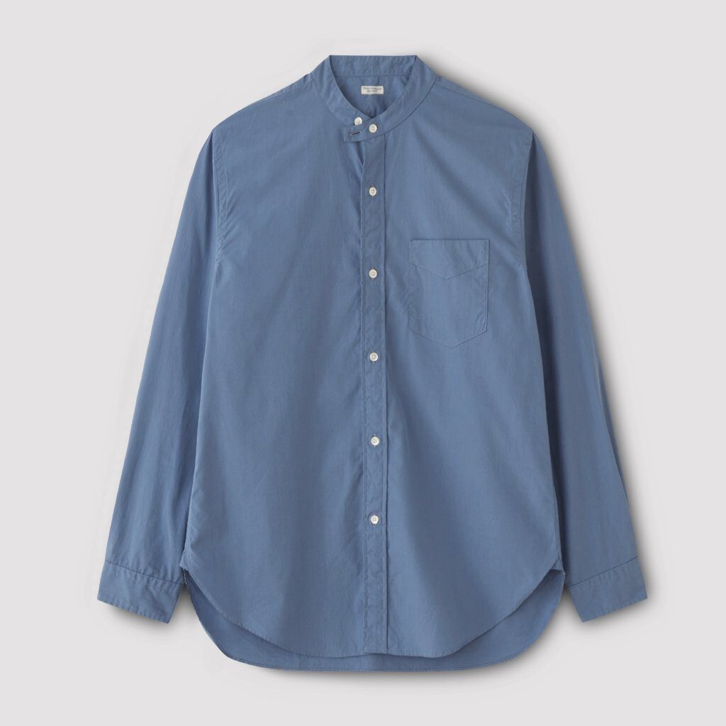 BAND COLLAR DRESS SHIRT CHINA BLUE [PMANLS02] Diffusion